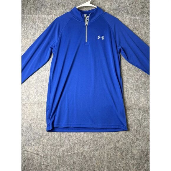 Under Armour Other - Under Armour 1/4 Zip Shirt Men's Small Blue Pullover Loose Running Workout Gym